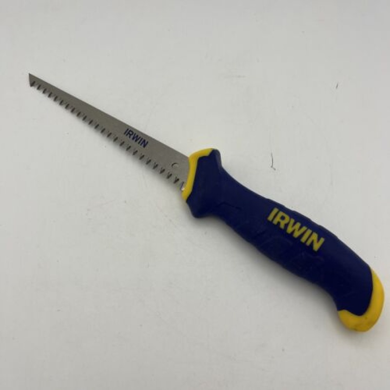 IRWIN JAB/ DRYWALL SAW 9PT RUBBER HANDLE HAND SAW BLUE AND YELLOW TOOL NEW