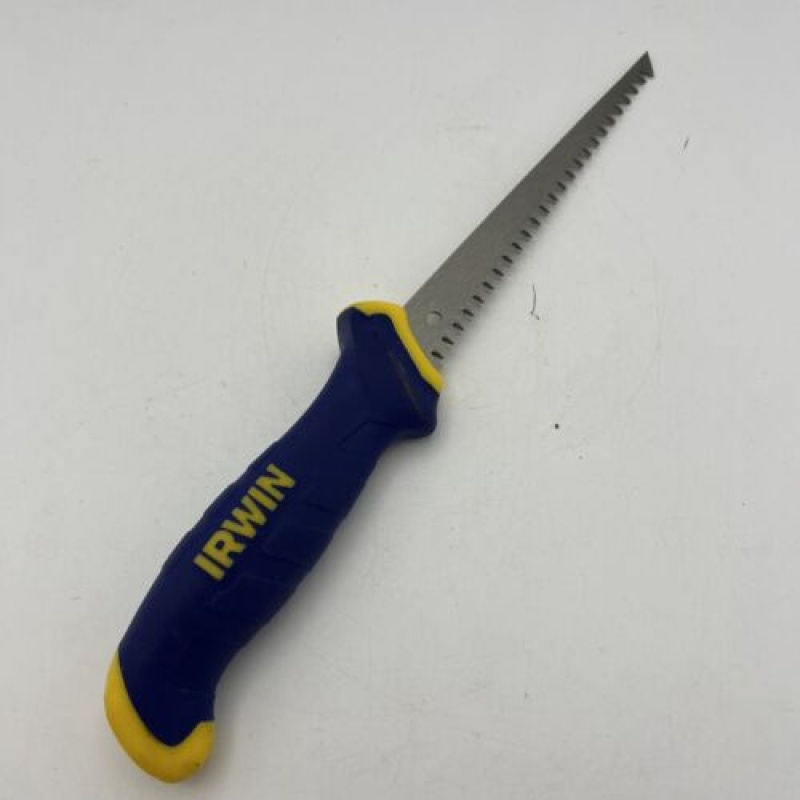 IRWIN JAB/ DRYWALL SAW 9PT RUBBER HANDLE HAND SAW BLUE AND YELLOW TOOL NEW