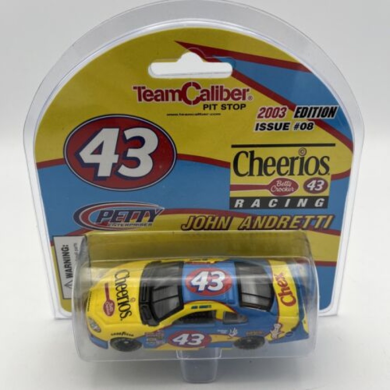 TEAM CALIBER JOHN ANDRETTI #43 CHEERIOS 2003 EDITION ISSUE 08 BLUE 1:64 PETTY